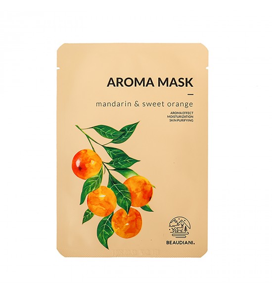 Mascarilla Aroma Mandarina y Naranja Dulce 25g. Beaudiani